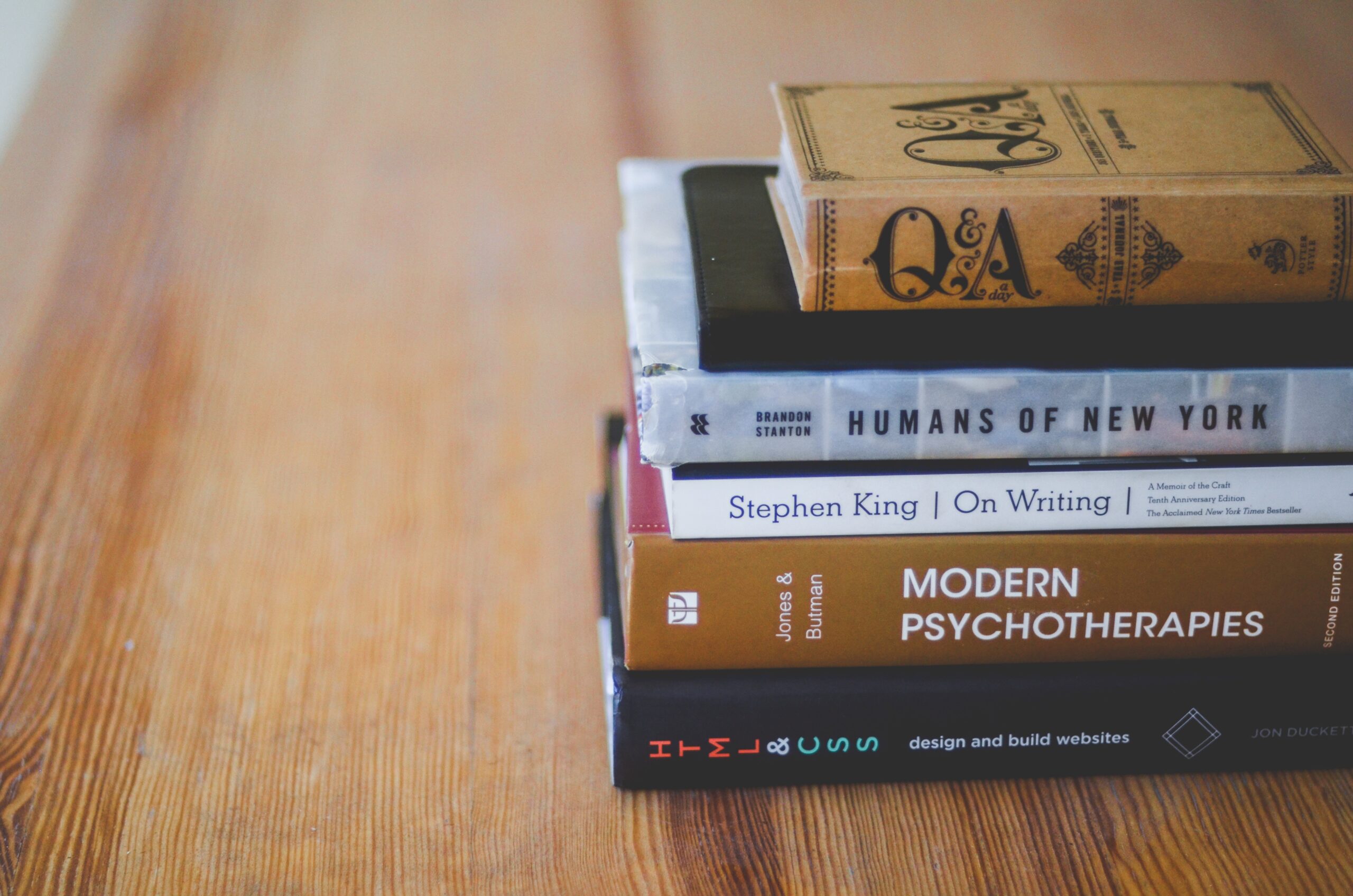 Therapy Books on Table